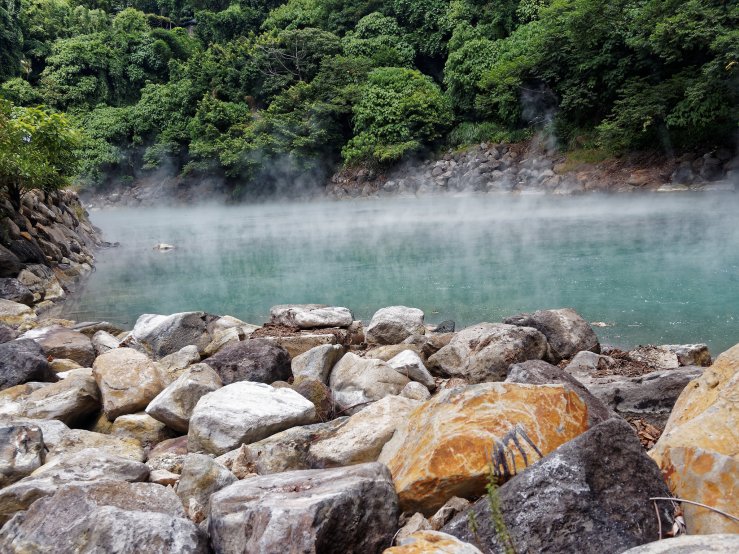 Visible steam at Beitou Hot Spring 