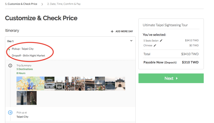 Step 5 - How to customise an OWNRIDES tour 