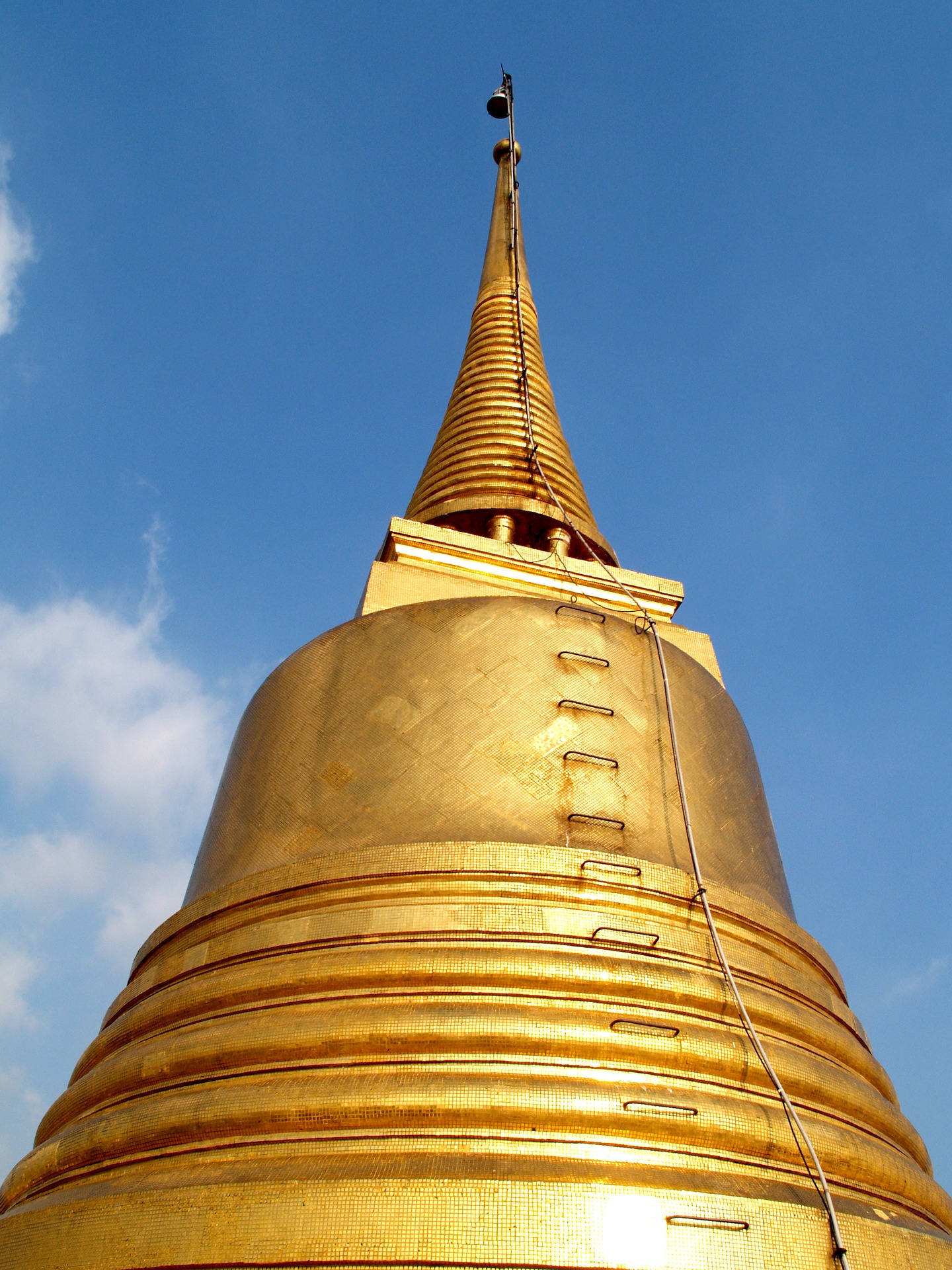 The top of Wat Saket, located at the top of the Golden Mountain