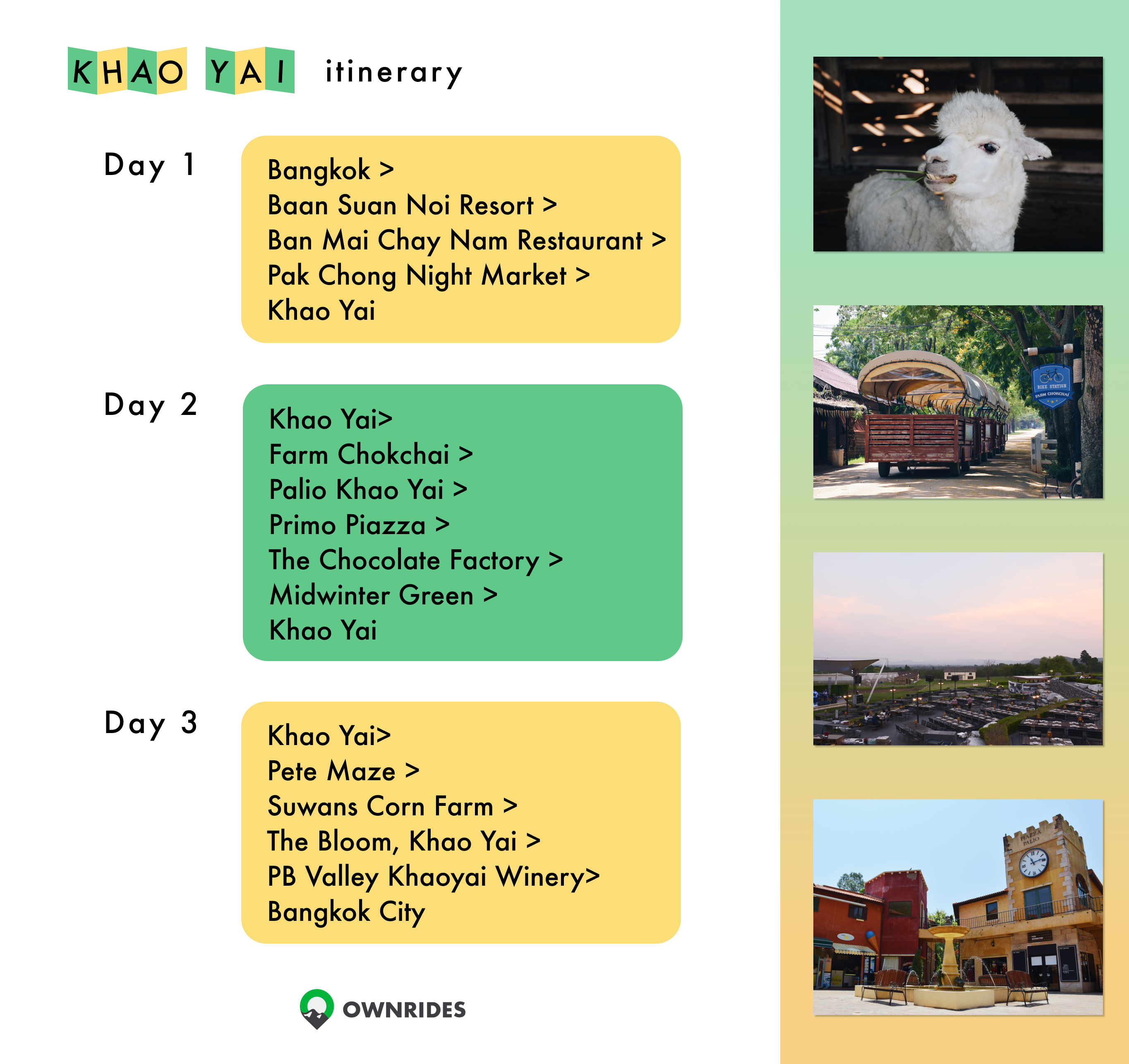 3 day 2 night (3D2N) itinerary in Khao Yai 